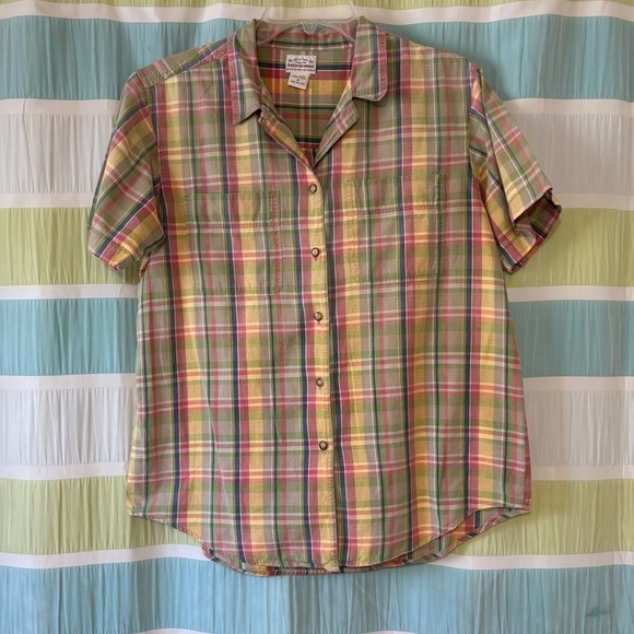 Vintage Abercrombie Grandmacore Plaid Blouse Sz Medium - Picture 8 of 8